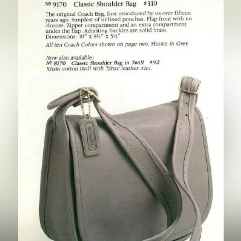 ⭐️Authentic VINTAGE Coach Classic shoulder flap saddle Bag 9170 - Picture 15 of 16